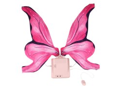 Skrzydła Motyla Wróżki LED Melodia Różowe Zestaw
