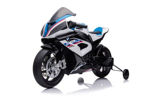 MOTOR NA AKUMULATOR DLA DZIECKA 5-10 LAT BMW HP4 RACE JT5001 SKÓRA EVA LED