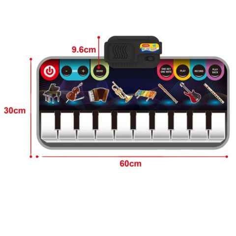 INTARAKTYWNA MATA MUZYCZNA KEYBOARD PIANINKO 8 INSTRUMENTÓW ODTWARZANIE