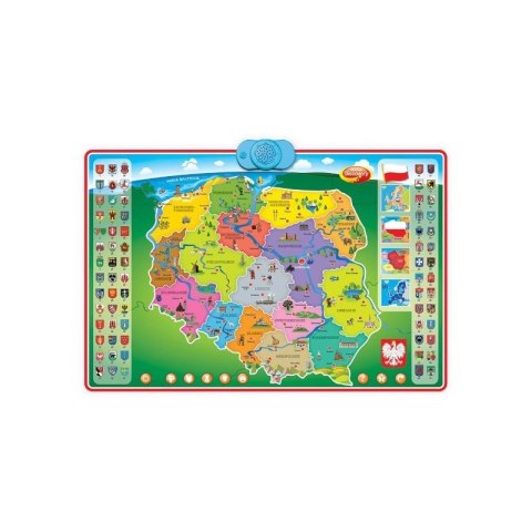GRA EDUKACYJNA INTERAKTYWNA MAPA POLSKI SUPER QUIZ PANEL DOTYKOWY 450 FAKTÓW